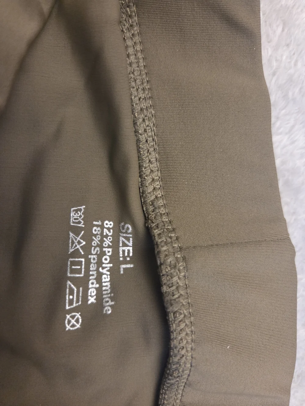 Arjen Kroos Olive Green Bikini Bottom with Black Drawstring